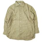 INDIVIDUALIZED SHIRTS BEAMSカスタムオーダー限定 リネンワイドスプレッドカラーシャツ 151/2(オーダーサイズ) ブラウン g6745
