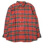 ショッピングINDIVIDUALIZED INDIVIDUALIZED SHIRTS インディビジュアライズドシャツ アメリカ製 コットンフランネルチェックシャツ M レッド 長袖 ネルシャツ g7165