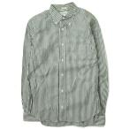 INDIVIDUALIZED SHIRTS インディビジュアライズドシャツ アメリカ製 ストライプBDシャツ 141/2-30(SLIM FIT) グレー/ホワイト 長袖 g7463
