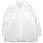 INDIVIDUALIZED SHIRTS アメリカ製 UNITED ARROWSカスタムオーダー限定 リネンオープンカラーシャツ オーダーサイズ(L程度) ホワイト g9942