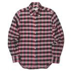 ショッピングINDIVIDUALIZED インディビジュアライズドシャツ INDIVIDUALIZED SHIRTS アメリカ製 コットンフランネルブロックチェックBDシャツ 141/2-32(STANDARD FIT) ピンク 長袖