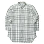 ショッピングINDIVIDUALIZED INDIVIDUALIZED SHIRTS インディビジュアライズドシャツ アメリカ製 七分袖チェックBDシャツ 151/2-29 グレー ボタンダウン ☆☆j3373