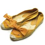 raslas Испания производства замша лента эспадрильи 38(24.5cm) желтый jute подошва туфли без застежки обувь 