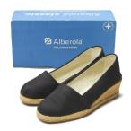 arube роллер Alberola Испания производства эспадрильи Wedge подошва туфли без застежки 8556 37(23.5cm) черный каблук обувь 