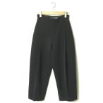 レイビームス Ray BEAMS 1タックワイドパンツ 63-23-0063-747 １ ブラック プリーツ ストレッチ ポリエステル スラックス ボトムス