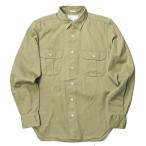 インディビジュアライズドシャツ INDIVIDUALIZED SHIRTS x EYE by Optitude 別注 アメリカ製 コットンツイルワークシャツ 15-32(STANDARD FIT) ベージュ