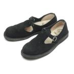 【中古】ハコシュー HACO SCHUH スエードストラップシューズ 41(25.5-26.0cm) ブラック ギリーシューズ 革靴 シューズ