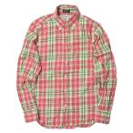 ショッピングINDIVIDUALIZED インディビジュアライズドシャツ INDIVIDUALIZED SHIRTS x BEAUTY&YOUTH 別注 アメリカ製 コットンツイルチェックBDシャツ 141/2-32 ピンク 長袖
