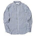 ショッピングINDIVIDUALIZED インディビジュアライズドシャツ INDIVIDUALIZED SHIRTS コットンギンガムチェックBDシャツ 15 1/2-33(STANDARD FIT) ネイビー/ホワイト ボタンダウン