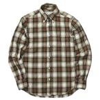 ショッピングINDIVIDUALIZED インディビジュアライズドシャツ INDIVIDUALIZED SHIRTS アメリカ製 チェックBDシャツ 14 1/2-32(STANDARD FIT) ブラウン 長袖 ボタンダウン トップス
