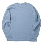 ロサンゼルスアパレル LOS ANGELES APPAREL アメリカ製 6.5oz ロングスリーブガーメントダイTシャツ L ブルー 長袖 クルーネック トップス