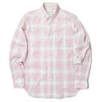 ショッピングINDIVIDUALIZED インディビジュアライズドシャツ INDIVIDUALIZED SHIRTS アメリカ製 コットンシャドーチェックBDシャツ 14 1/2-32 ピンク 長袖 ボタンダウン