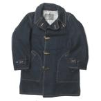 フジト FUJITO 日本製 DENIM PEA COAT デニムPコート L インディゴ トグル ダッフル アウター