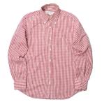 ショッピングINDIVIDUALIZED インディビジュアライズドシャツ INDIVIDUALIZED SHIRTS コットンギンガムチェックBDシャツ 14 1/2-32(STANDARD FIT) レッド/ホワイト 長袖 ボタンダウン