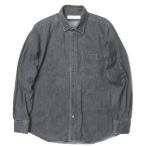 ショッピングINDIVIDUALIZED インディビジュアライズドシャツ INDIVIDUALIZED SHIRTS アメリカ製 ウォッシュドデニムワークシャツ ブラック 長袖レギュラーカラー