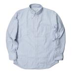 ショッピングINDIVIDUALIZED インディビジュアライズドシャツ INDIVIDUALIZED SHIRTS アメリカ製 BEAMSカスタムオーダー限定 オックスフォードストライプBDシャツ 151/2 ブルー