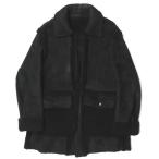  обычная цена 35 десять тысяч UNUSED Anne б/у сделано в Японии 14AW Mouton Coat мутоновое пальто US1302 3 черный боа отложной воротник овца кожа **s15159