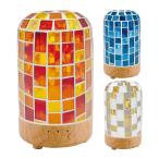 カレード アロマディフューザー LEDランプ おしゃれ モザイク ガラス 間接照明 ライト USB 超音波 噴霧 リラックス 癒やし空間 電球色 芳香