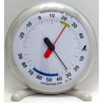 温湿度計 Q-1 丸型 15cmライトグレー 70495 温度計 湿度計 健康管理 省エネ ベビー用品 シンワ測定