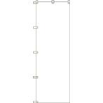 工場用保管設備 陳列機器 ＴＲＵＳＣＯ　のぼり　１８００Ｘ６００　白無地　  (TNB-1S2454)