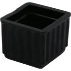 家具用クッション 光 イス脚キャップ 黒角24 [BE-4-242] BE4242 販売単位：1