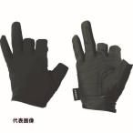 おたふく フーバー シンセティックレザーグローブ 3フィンガーレスモデル ブラック M [FB-62-BK-M] FB62BKM  販売単位：1