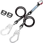 ランヤード ハーネス用 TSUYORON フルハーネス用ランヤード ツインランヤード Gブレード(黒) [THL-2-GB93SV-21KS-BK-2R23-BP] THL2GB93SV21KSBK2R23BP