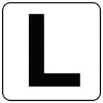 ユニット アルファベット表示ステッカーL 5枚組 (小) 50×50 [845-80L] 84580L 販売単位：1