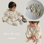  baby девочка длинный рукав детский комбинезон sleeve shirring rompers оборка автомобиль - кольцо цветочный принт хлопок симпатичный Корея способ Classic 60cm 66cm 70cm 73cm 80cm 90cm