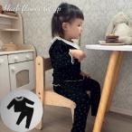  baby Kids девочка выставить black flower set up черный чёрный цветочный принт гонки воротник длинный рукав хлопок симпатичный Корея способ 70cm 80cm 90cm 100cm за границей импорт ребенок одежда 