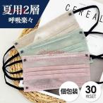 マスク 不織布 立体 二層 チークマスク カラー おしゃれマスク 夏マスク 冷感マスク 個包装 夏 血色マスク 小顔マスク 使い捨て 耳が痛くない ベーシック