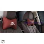 レクサス LEXUS ES NX RX IS CT UX ES300h RX200 NX UX260H 汎用 ネックパッド 2個 ロゴレザー 内装パーツ 首用クッション 4色選択可