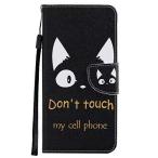 Galaxy A25 5G ケース SC-53F SCG33 手帳型 かわいい カバー 猫 黒猫 レザー トラップホール付き スマホケース ギャラクシー