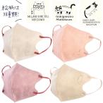 不織布立体マスク エンボス加工ワンポイント付 色付ゴム 同色同柄5枚入 ネコまるけ ネコザワさん マチルダさん なごなごさん 猫 ねこ クスグル A倉庫 送料無料