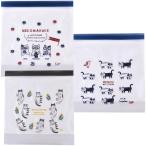 マチ付 かわいい フリーザーストックバック Mサイズ 10枚入 26×28×8cm ネコまるけ マチルダ なごなご プチ 小分け袋 冷凍 冷蔵 保存 クスグル Kusuguru A倉庫