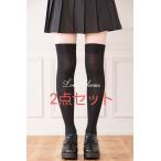 ニーハイソックス 黒 �