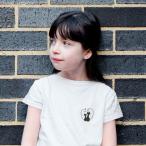 Tシャツ キッズ ベビー 子供服 半袖 半袖Tシャツ 猫 黒猫 ハート  ベビー服 キッズTシャツ ktpl10032