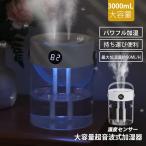 加湿器 卓上加湿器 乾燥対策 大容量 3L 軽量 600g LEDライト 持ち運び便利 パワフル加湿 低騒音 省エネ 安全 部屋 寝室 家庭用