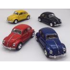 ミニカー　お得な4色コンプリートセット 1/32 クラシックビンテージルック ビートル フォルクスワーゲン 赤黄青黒 クラシックカー VW