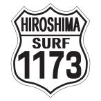 серфинг стикер 1173 Hiroshima эмблема ( белый )