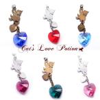  кошка разъём джек Swarovski Heart . делать кошка. ремешок подсветка коннектор покрытие ..,.... Cat's Love Potion