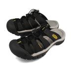 ショッピングkeen KEEN MEN NEWPORT SLIDE キーン ニューポート スライド メンズ BLACK/KEEN YELLOW ブラック 1027302