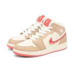 NIKE AIR JORDAN 1 MID SE GS ナイキ エアジョーダン 1 ミッド SE GS 海外限定 日本未発売モデル DESERT/PALE IVORY/FUSION RED ベージュ HJ5958-206