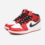 【30,000円均一SALE】 NIKE AIR JORDAN 1 MID GS ナイキ エア ジョーダン 1 ミッド GS レディース WHITE/GYM RED/BLACK レッド 554725-173