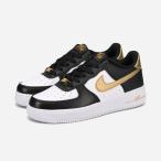 ショッピングFORCE NIKE AIR FORCE 1 LOW GS ナイキ エアフォース 1 ロー GS レディース BLACK/BLACK/WHITE/METALLIC GOLD ブラック CT3839-009