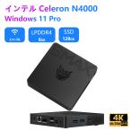 ミニPC 8GB LPDDR4 128GB SSD インテル Celer