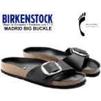 ショッピングビルケン ビルケンシュトック マドリッド ビッグバックル ナロー BIRKENSTOCK MADRID BIG BUCKLE NARROW FIT BLACK 1006523 オイルドレザー サンダル ブラック レディース