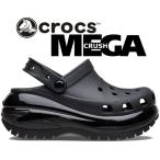 クロックス クラシック メガクラッシュ クロッグ crocs CLASSIC MEGA CRUSH CLOG BLACK 207988-001 厚底プラットフォーム サンダル ミュール ブラック