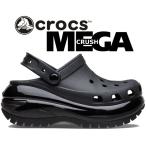 ショッピングクロックス クロックス クラシック メガクラッシュ クロッグ crocs CLASSIC MEGA CRUSH CLOG BLACK 207988-001 厚底プラットフォーム サンダル ミュール ブラック