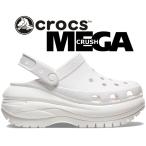 クロックス クラシック メガクラッシュ クロッグ crocs CLASSIC MEGA CRUSH CLOG WHITE 207988-100 厚底 プラットフォーム サンダル ミュール ホワイト